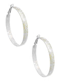 Gold Splattered Thin Hoop Earrings