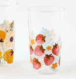 Berries and Florals Glass Tumbler