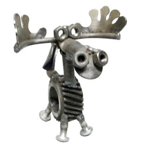 Chubs the Moose Metal Sculpture