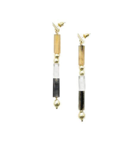 Earrings, Dangle "Josephine Gold"