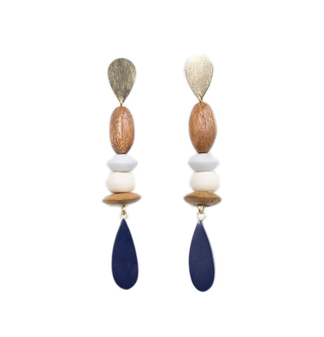Earrings, Dangle "Kolkata Black"