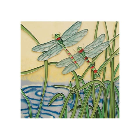 Green Dragonflies Tile