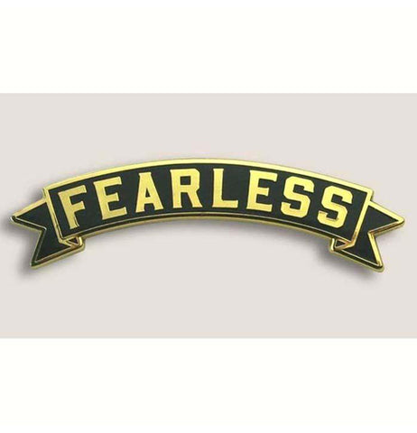 Enamel Pin, Black "Fearless Banner"