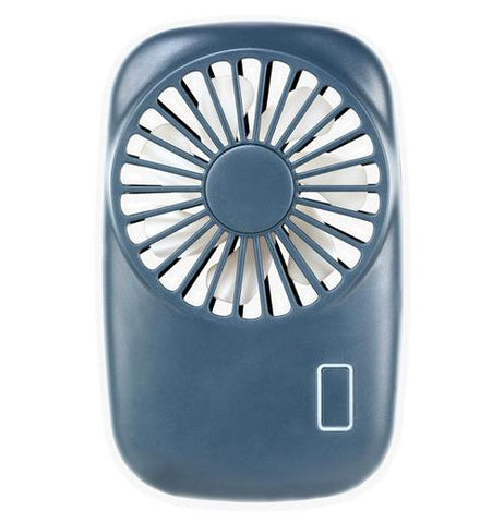 The close-up "Blue Pocket Tornado" Fan is blue-colored that fits in the palm of your hand. 