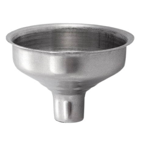 Silver steel funnel.