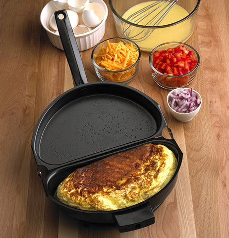 Fox Run Non-Stick Folding Omelette Pan, 8 inches, Metallic