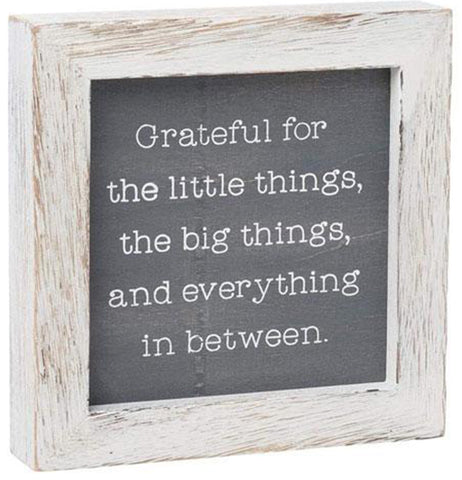 Grateful For the Little Things Framed Sign