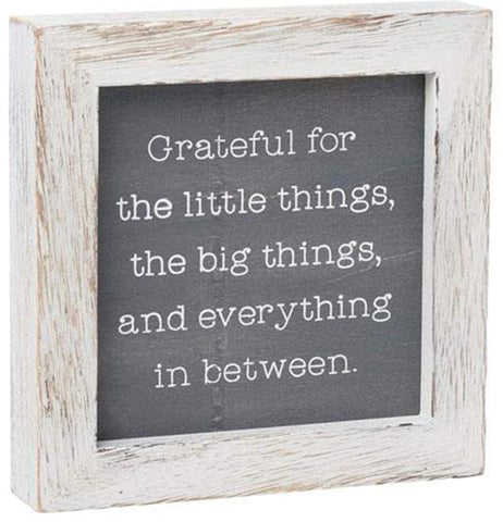 Grateful For the Little Things Framed Sign