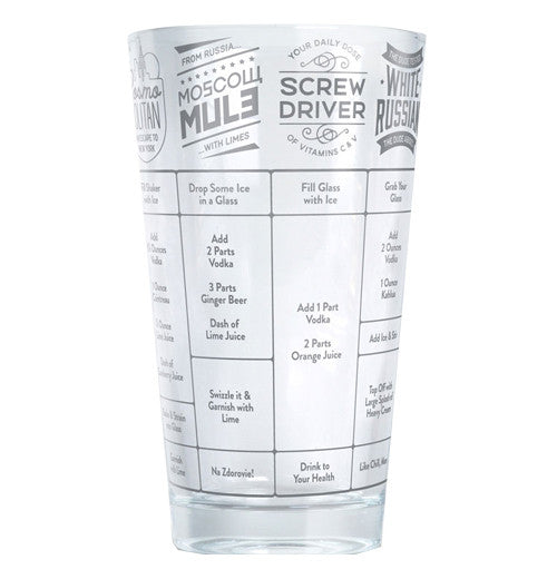 A different side view of the vodka drink cup with more types of vodkas showing.