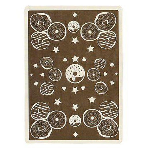 Brown and white back of a "Donut Lover&