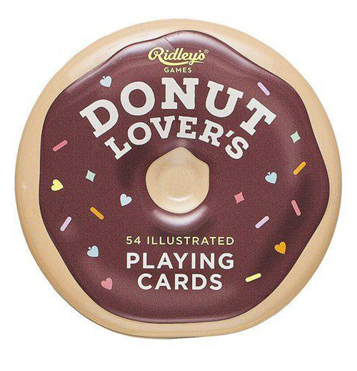 White donut shaped box of "Donut Lover&