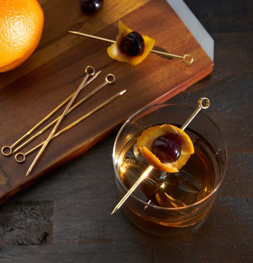 "Gold-Plated" Cocktail Picks (Set of 6)