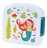 This semi-clear sandwich box with a mermaid under sea theme will delight children.