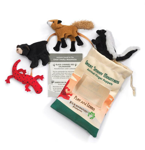 Finger Puppets, Great Smoky Mountain Animal Set