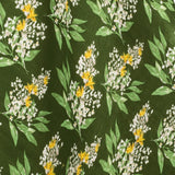"Green Floral" Bamboo Swaddle Blanket