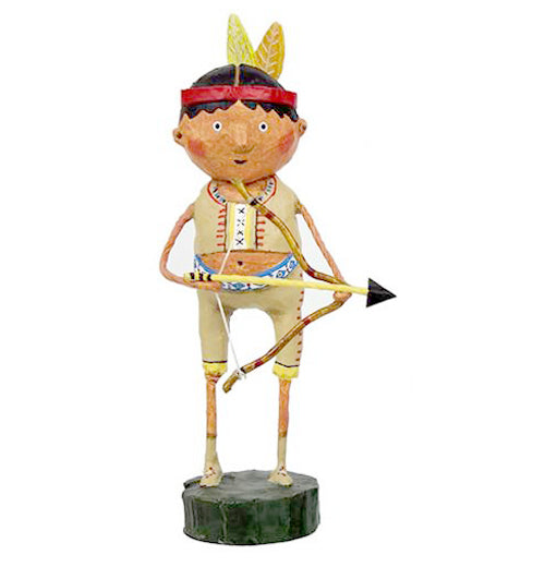 Native American Guide holding Bow and Arrow