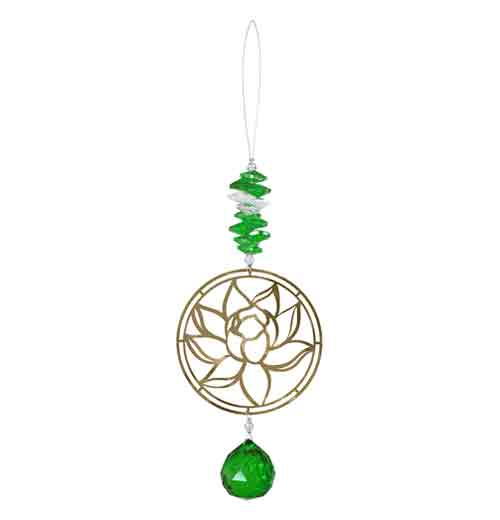 "Lotus Garden Crystal" Suncatcher