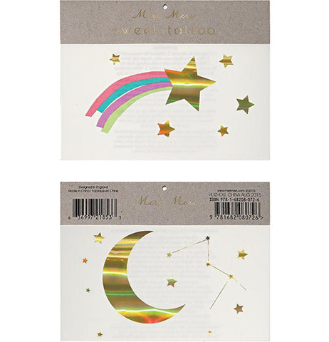 Large Rainbow Shooting Star Tattoos