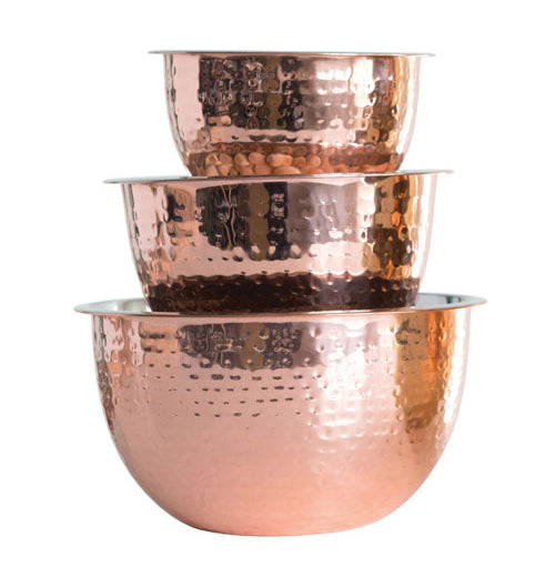 Hammered Stainless Steel Bowls