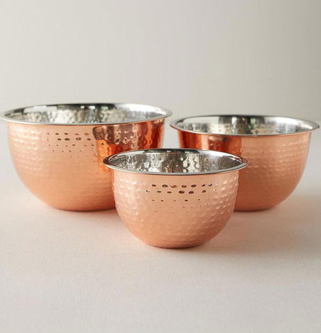 Copper Mixing Bowls & Mixing Bowl Set