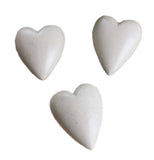 Hand Carved Stone Heart White