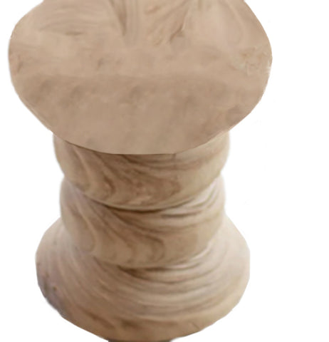 Hand-Carved Wooden Pedestal