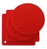 7''Silicone Honeycomb Trivet (Red)