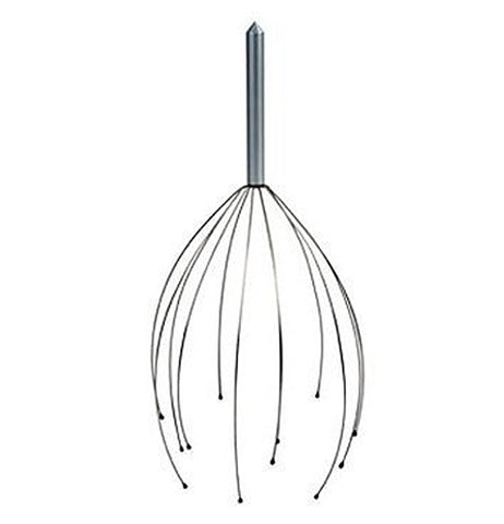 The head massager with the gray handle is shown alone.