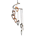 Wind chimes with hearts. It makes peaceful sounds.