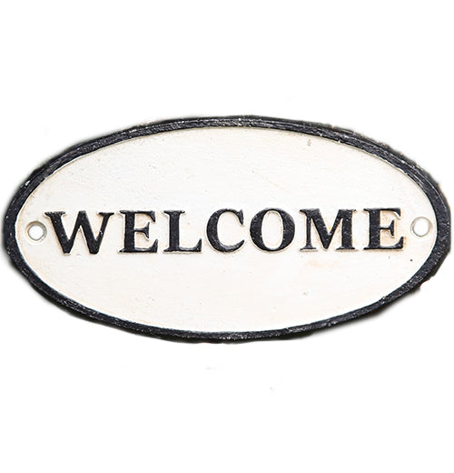Cast Iron Welcome Sign