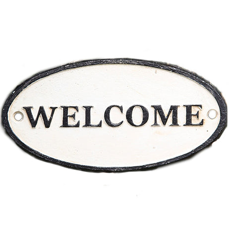 Cast Iron Welcome Sign