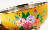 Hand Painted Floral Salad Bowl