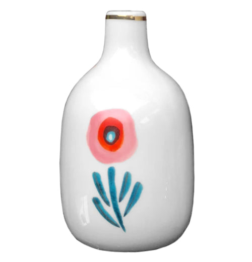 Stoneware Floral Bud Vase