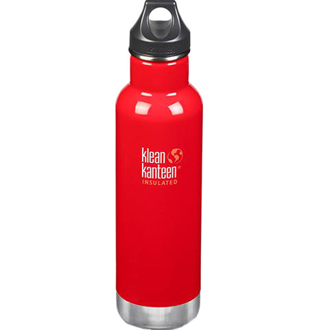 Klean Kanteen Insulated Classic 20oz (w/Loop Cap) Brushed Stainless