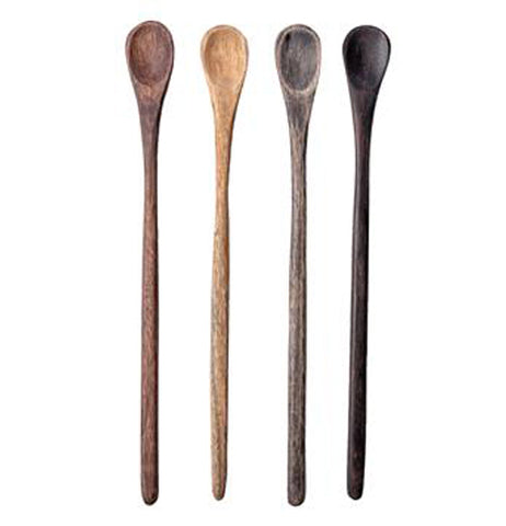Long Handled Wood Tasting Spoons
