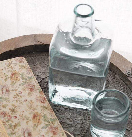 Bedside Water Carafe and Drinking Glass