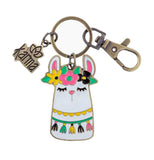 Llama Enamel Keychain