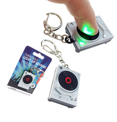 Turntable LED Keychain