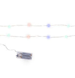 The string lights are shown in two rows with the attached battery pack.