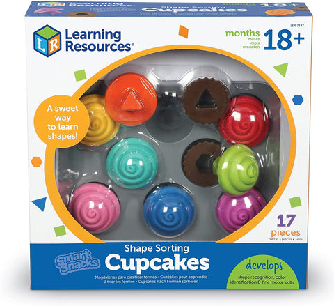 Shaping Sorting Cupcake w/ Colored Frosting
