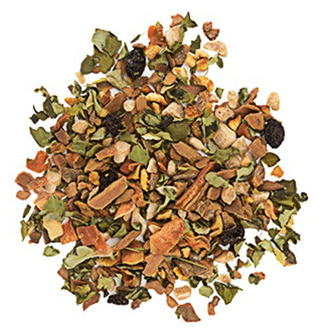 Picture of loose leaf tea out of the canister.