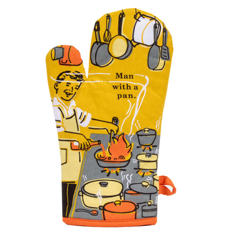 "Man With A Pan" Oven Mitt