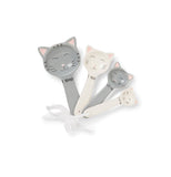 Measuring Spoons "Cats" Grey & White Ceramic Set of 4