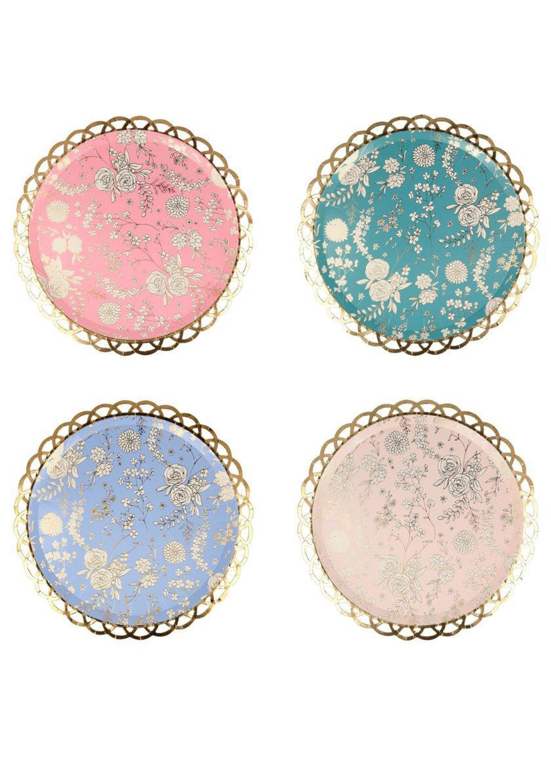 English Garden Lace Side Paper Plates