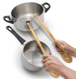Mix stix being used as drum sticks on pots and pans.