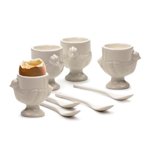 Porcelain Egg Cup &amp; Spoon Set