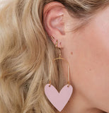 Soft Rose Sweetheart Earrings