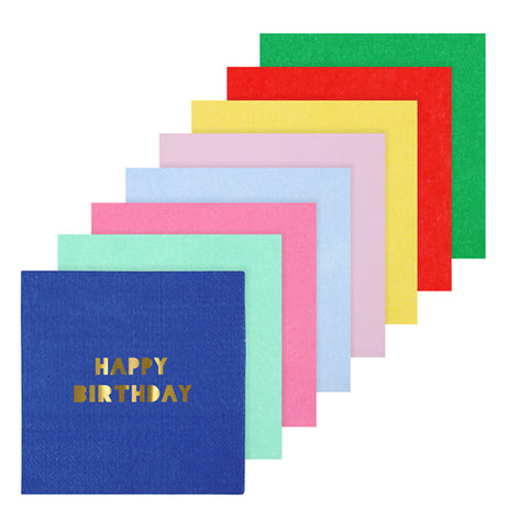 Napkins, Small Paper (Set of 8) "Happy Birthday"