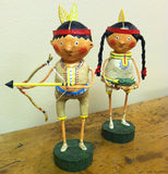 Native American Princess and Guide with Bow and Arrow