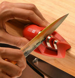 Knife Sharpener, 2 Step Red Ceramic